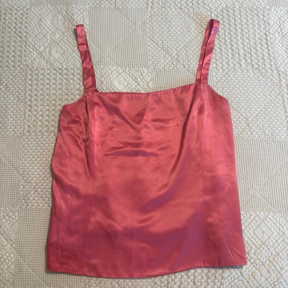 Y2K Pink 100% silk cami top